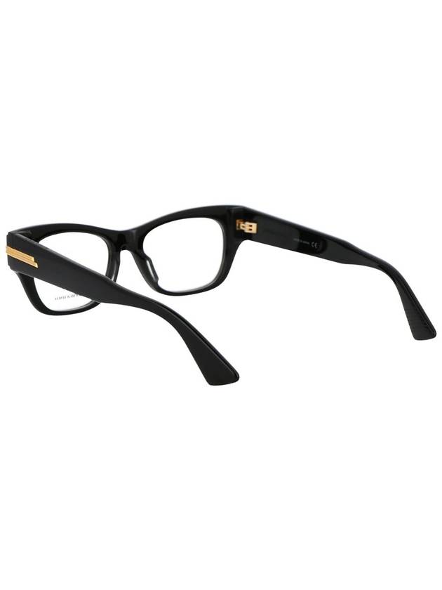 Eyewear Gold Detail Square Eyeglasses Black - BOTTEGA VENETA - BALAAN 4