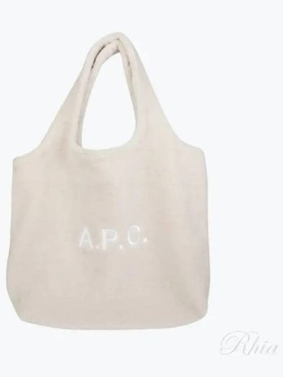 Ninon Shearling Horizontal Tote Bag Beige - A.P.C. - BALAAN 2