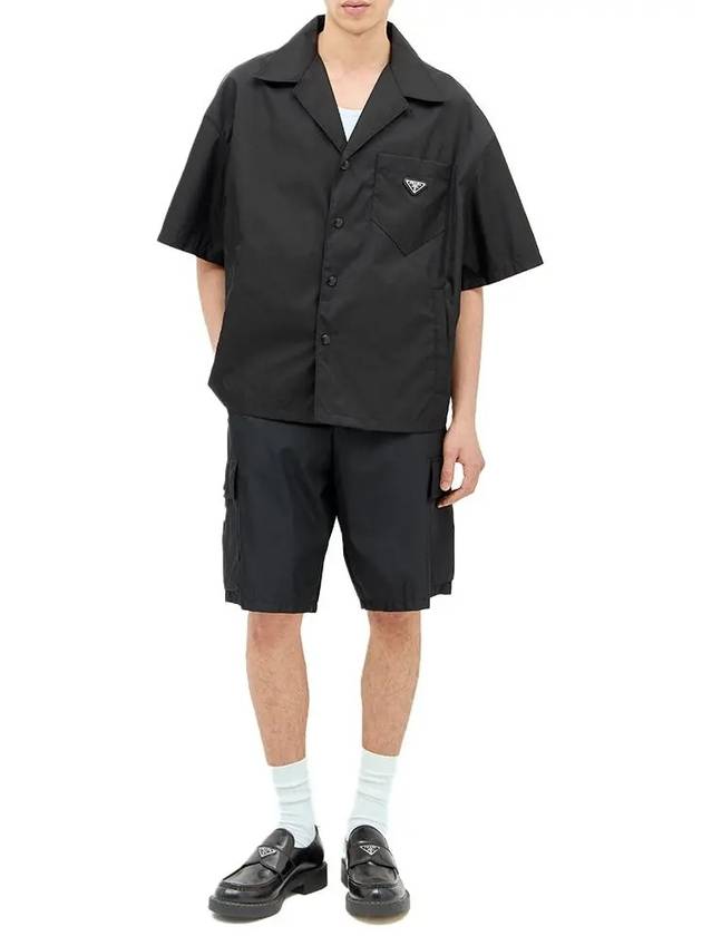 Re-Nylon Short Sleeve Shirt Black - PRADA - BALAAN 3