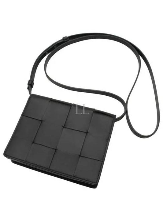 Intrecciato Small Cassette Cross Bag Black - BOTTEGA VENETA - BALAAN 2