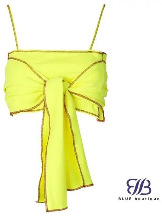 Mye Wrap Swim Top in Ru Yellow SWMWT PA AU23 - BASERANGE - BALAAN 1