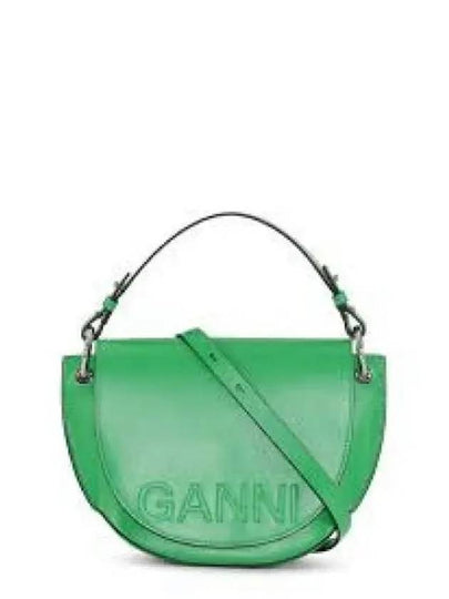 Logo Leather Saddle Cross Bag Kelly Green - GANNI - BALAAN 2