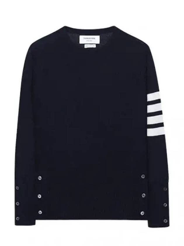 Diagonal striped cashmere knit - THOM BROWNE - BALAAN 1