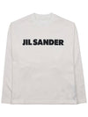 Logo Print Cotton Long Sleeve T-Shirt White - JIL SANDER - BALAAN 11