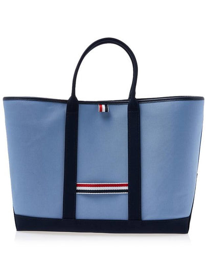 Canvas Interlock Medium Tool Tote Bag Light Blue - THOM BROWNE - BALAAN 2