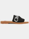 Woody Logo Flat Mule Slippers Black - CHLOE - BALAAN 4