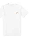 Fox Logo Patch Short Sleeve T-Shirt White - MAISON KITSUNE - BALAAN 2