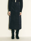 Corduroy A-Line Skirt Navy - JUN BY JUN K - BALAAN 2