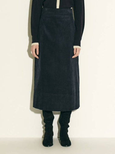 Corduroy A-Line Skirt Navy - JUN BY JUN K - BALAAN 1