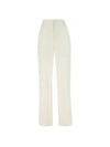 Compact Cotton Trousers Straight Pants White - BOTTEGA VENETA - BALAAN 1