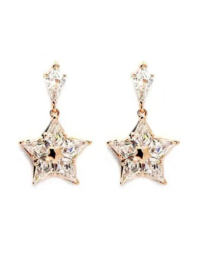 Stella Star Drop Earrings Rose Gold - SWAROVSKI - BALAAN 2