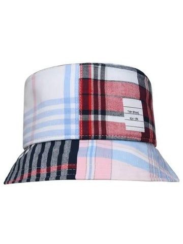 Patchwork Check Bucket Hat - THOM BROWNE - BALAAN 1