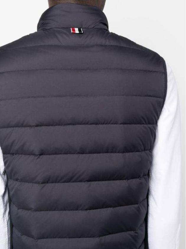 RWB Tab Zip-Up Pocket Vest Navy - THOM BROWNE - BALAAN 6