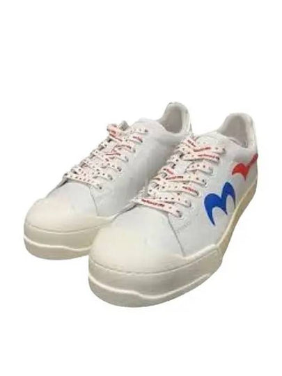 Plain Toe Rubber Sole Low Top Sneakers White - MARNI - BALAAN 2