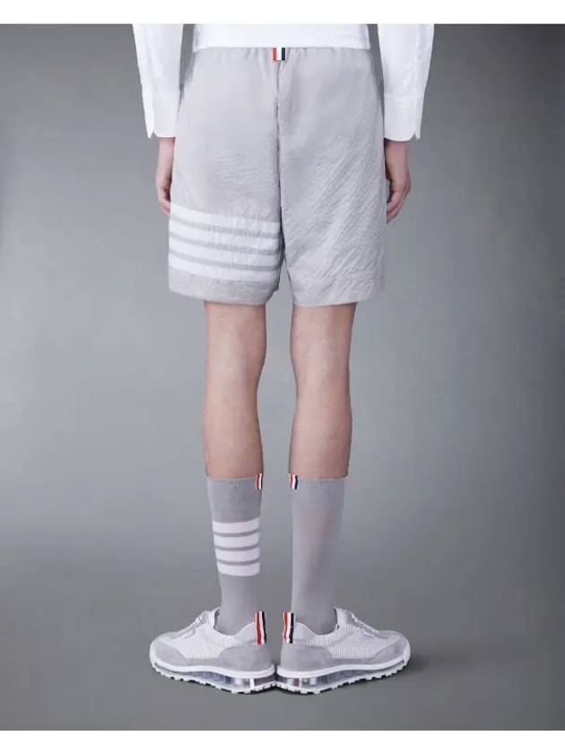 4 Bar Stripe Track Shorts Grey - THOM BROWNE - BALAAN 3