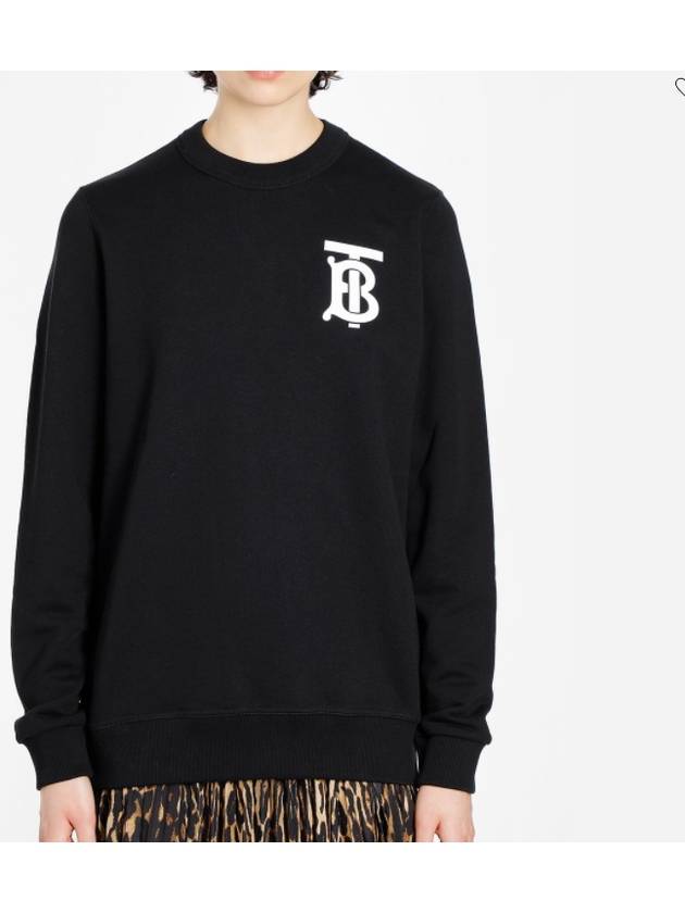 Monogram Motif Crew Neck Sweatshirt Black - BURBERRY - BALAAN 2