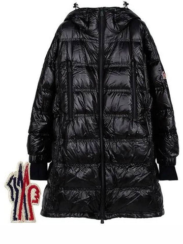 Black Grenoble Hooded Goose Down Jacket ROCHELAIR 1C00002 539JH 999 1209529 - MONCLER - BALAAN 1