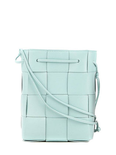 Intrecciato Cassette Small Bucket Bag Teal Washed - BOTTEGA VENETA - BALAAN 2