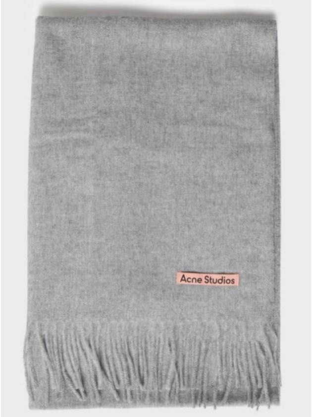 Logo Wool Fringe Muffler Grey - ACNE STUDIOS - BALAAN 2