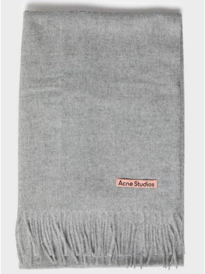 Logo Wool Fringe Muffler Grey - ACNE STUDIOS - BALAAN 2