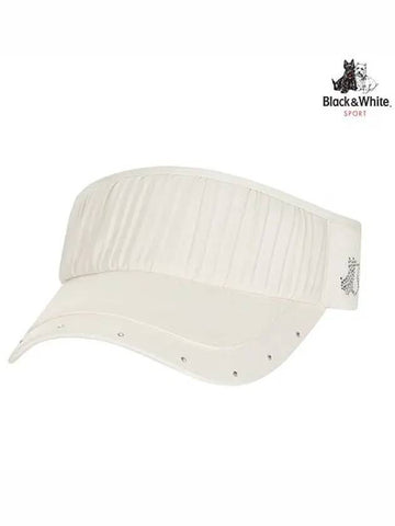 Satin Ribbon Visor 8713LZSPBIEGE - BLACK&WHITE - BALAAN 1