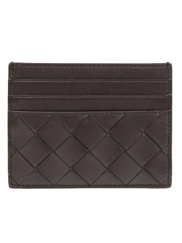 Intrecciato Leather Card Wallet Dark Brown - BOTTEGA VENETA - BALAAN 1