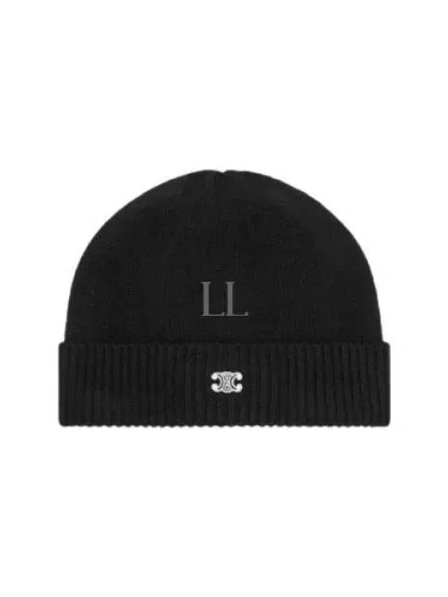 Triomphe Logo Beanie Black - CELINE - BALAAN 2