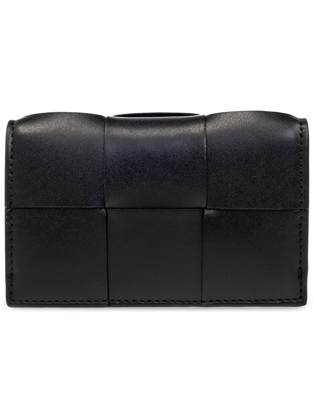 Cassette Business Card Wallet Black - BOTTEGA VENETA - BALAAN 4