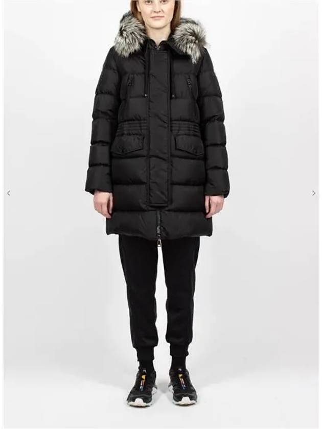 Women's Aphroti Silver Fox Fur Down Long Padding Black - MONCLER - BALAAN 3