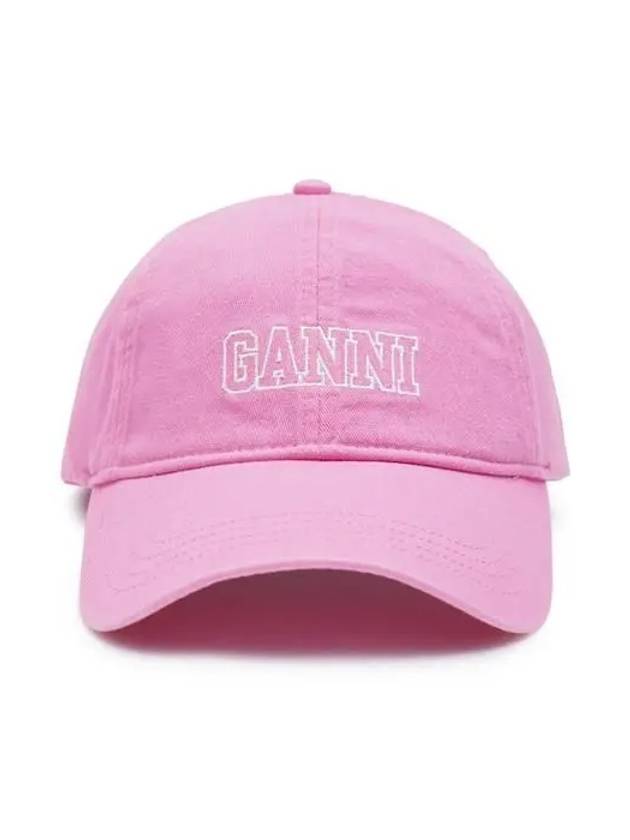 Logo Cotton Ball Cap Pink - GANNI - BALAAN 3