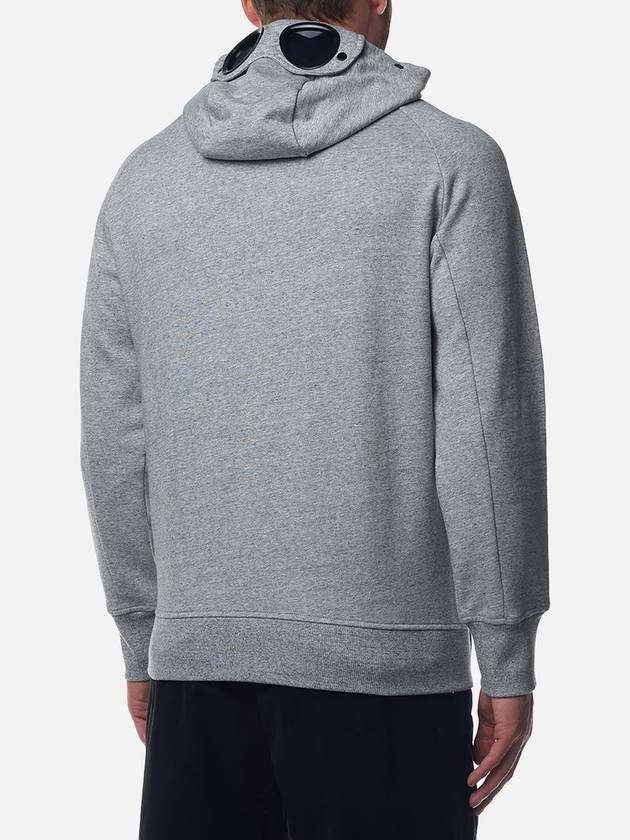 Diagonal Raised Fleece Goggle Zip-Up Hoodie Grey - CP COMPANY - BALAAN 5