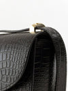 Geneve Quilted Crocodile Shoulder Bag Black - A.P.C. - BALAAN 3