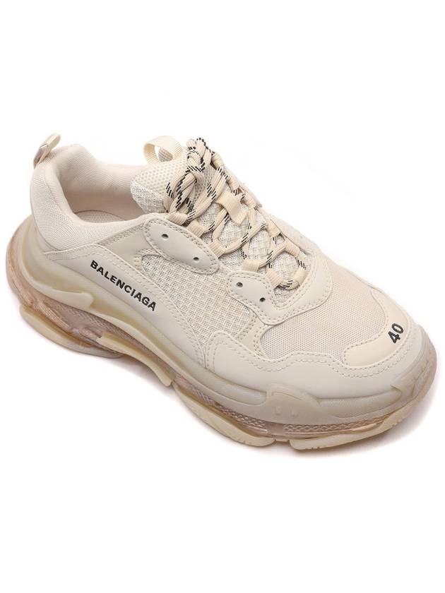 Triple S Clear Sole Low Top Sneakers Beige - BALENCIAGA - BALAAN 4