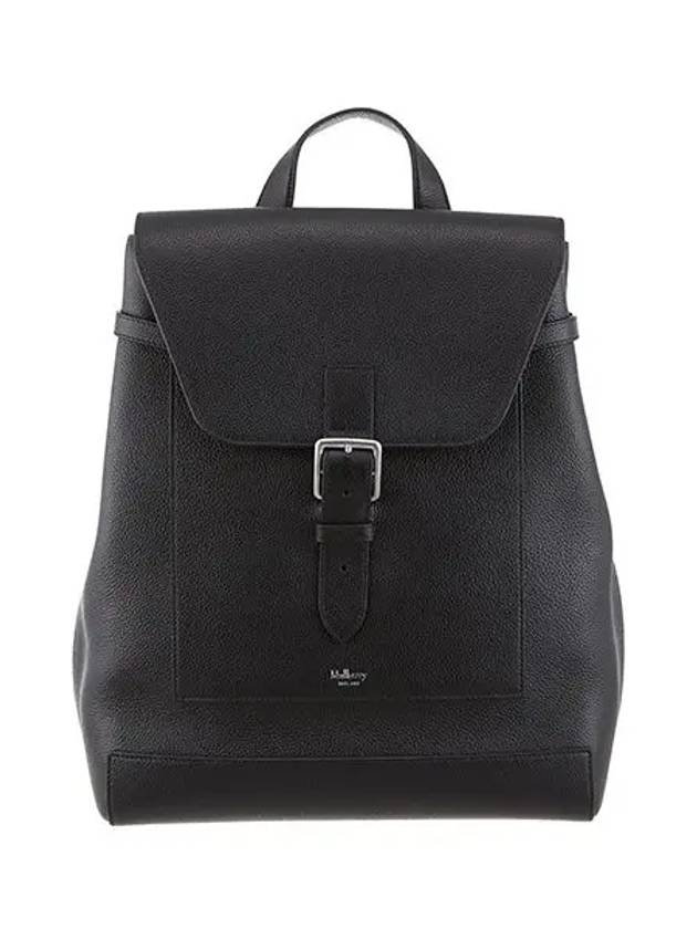 Chiltern Embossed Logo Leather Backpack Black - MULBERRY - BALAAN 5