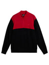 Jeff Half Zip Windbreaker Knit Top Black - J.LINDEBERG - BALAAN 2