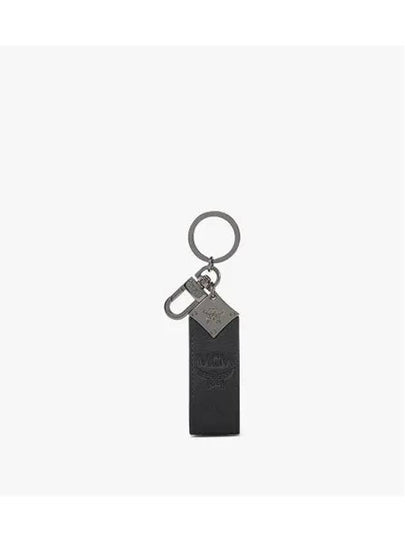 Aren Monogram Leather Key Holder Black - MCM - BALAAN 2