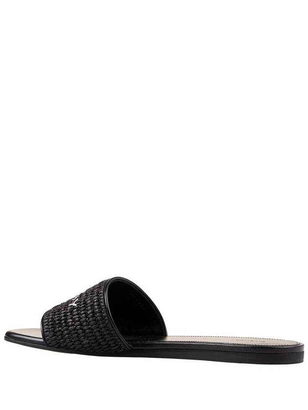 4G Raffia Slippers Black - GIVENCHY - BALAAN 4