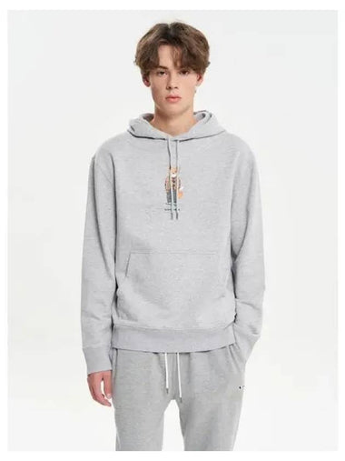 Men s Fox Regular Hooded Sweatshirt Hoody Light Gray Melange Domestic Product - MAISON KITSUNE - BALAAN 1