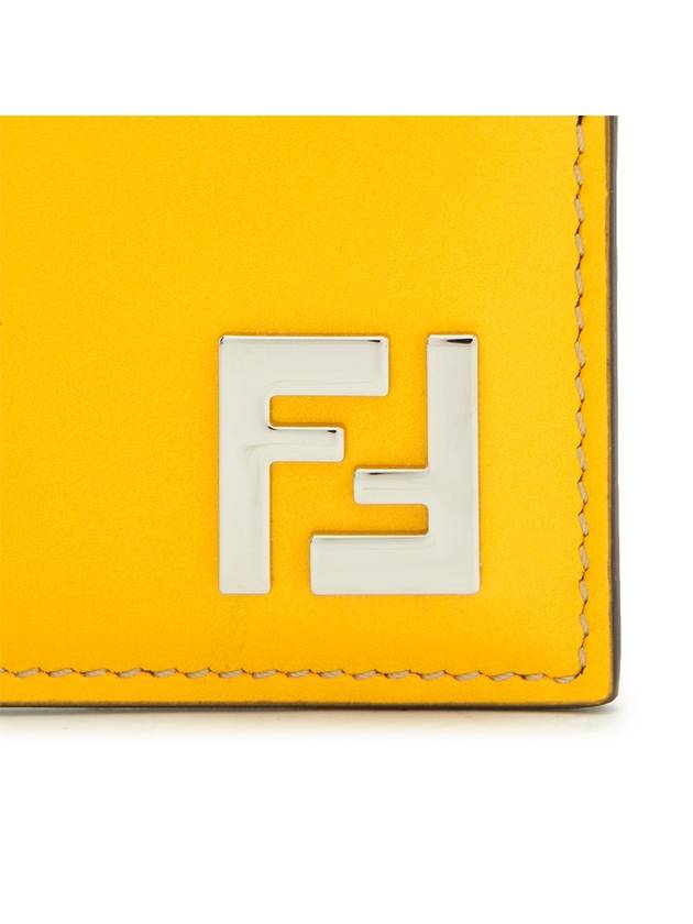 FF Square Leather Card Wallet Yellow - FENDI - BALAAN 6