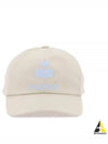 Tyron Logo Cotton Ball Cap Ecru Blue - ISABEL MARANT - BALAAN 2