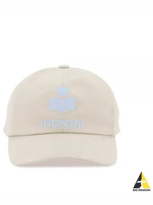 Tyron Logo Cotton Ball Cap Ecru Blue - ISABEL MARANT - BALAAN 2