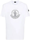 Logo Motif Short Sleeve T-Shirt White - MONCLER - BALAAN 1