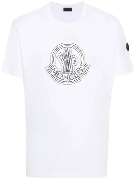 Logo Motif Short Sleeve T-Shirt White - MONCLER - BALAAN 1