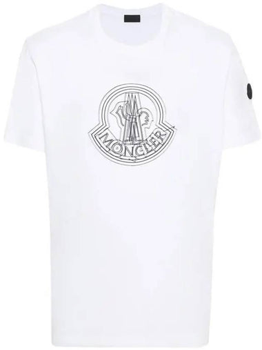 Logo Motif Short Sleeve T-Shirt White - MONCLER - BALAAN 1