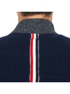 Fleece Stripe Wool Bomber Jacket Navy - THOM BROWNE - BALAAN 8