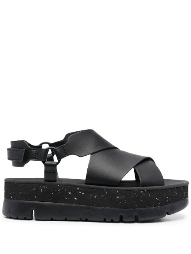 Oruga Up Leather Sandals Black - CAMPER - BALAAN 1