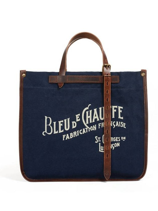 Bazaar tote bag marine blue - BLEU DE CHAUFFE - BALAAN 1