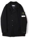 Wappen Patch Single Breasted Jacket Black - STONE ISLAND - BALAAN 4