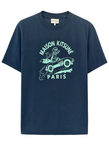 24SS Racing Fox Short Sleeve TShirt MM00109 - MAISON KITSUNE - BALAAN 1