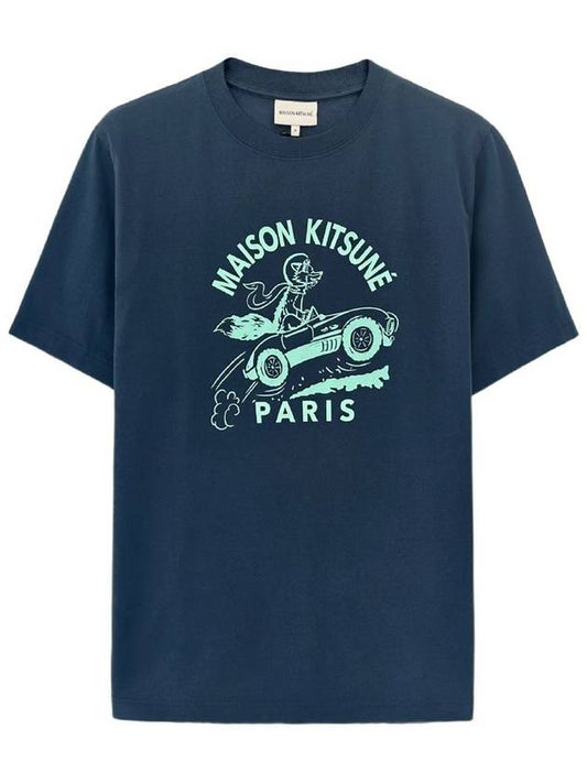 24SS Racing Fox Short Sleeve TShirt MM00109 - MAISON KITSUNE - BALAAN 1